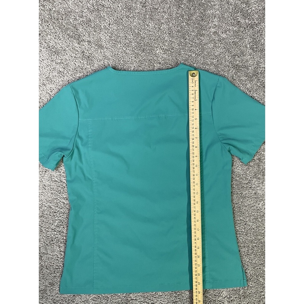 Medelita scrub top, BLUE/GREEN, women's‎ size S VISTA 210971 EUC - Picture 7 of 7